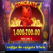 codigo de resgate 57win